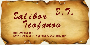 Dalibor Teofanov vizit kartica